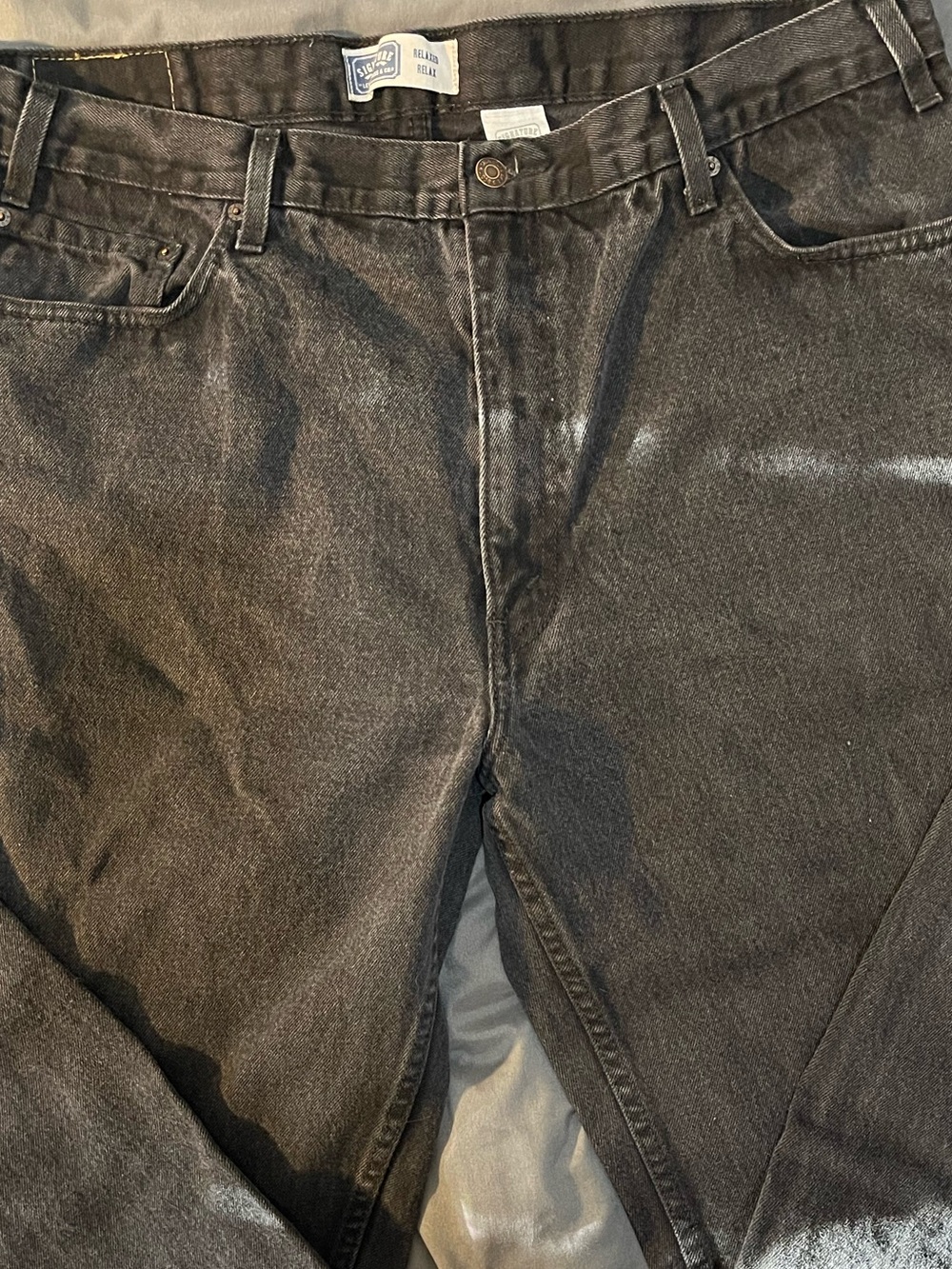 Levi's Relaxed Signature Black Cotton Jeans 42 x 32